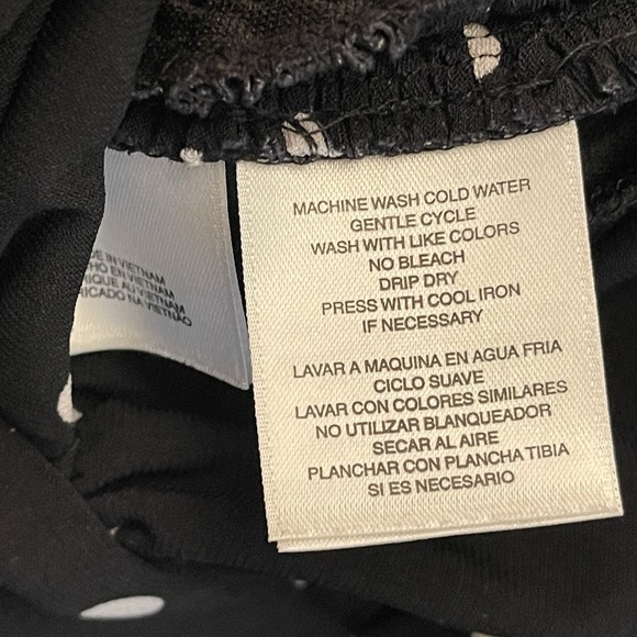 Evan Picone Black White Polka Dot V-neck Midi Dress Womens 8 - Picture 4 of 7